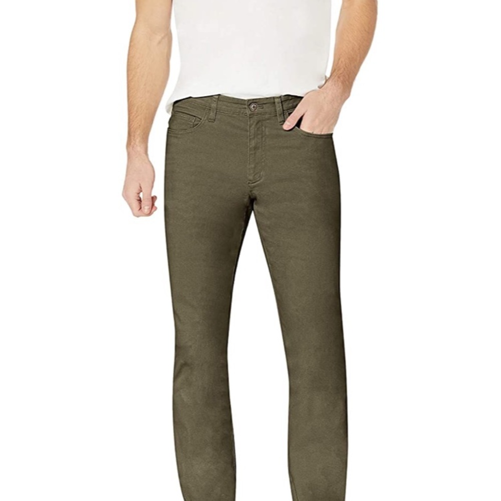 (1583) Goodthreads Men's Slim-Fit 5-Pocket Comfort Stretch Chino Pant Olive 30W